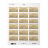 Toekomst de heer Champagne Gold Lights Wedding Etiket (Full Sheet)