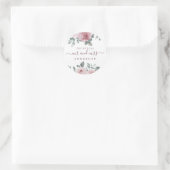 Toekomst de heer Floral Dusty Pink Burgundy Ronde Sticker (Tas)