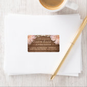 Toekomst de heer Floral Wood Lights Wedding Addres Etiket (Insitu)