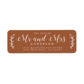 Toekomst de heer mevrouw Script TerraCotta Etiket (Voorkant)