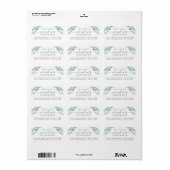 Toekomst de heer Mrs. Script Green Foliage Wedding Etiket (Full Sheet)