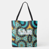Toekomst - Fractal en geometrische patronen in tur Tote Bag (Achterkant)