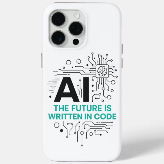 Toekomst geschreven in code Hoesje | Tech Destiny- (Achterkant)