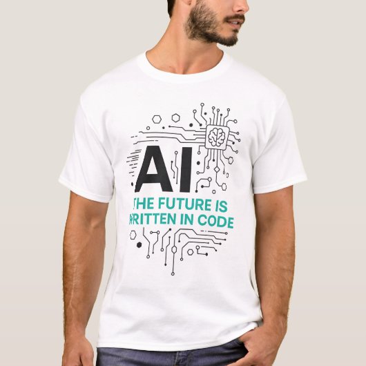 Toekomst geschreven in code T-shirt | Shirt voor t (Voorkant)