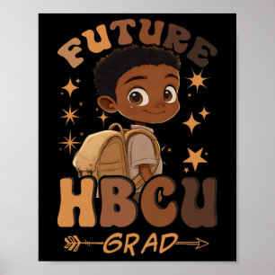 Toekomst HBCU Afstudeerder Geschiedenis Black Boy Poster