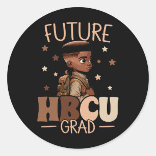 Toekomst HBCU Afstudeerder Geschiedenis Black Boy Ronde Sticker