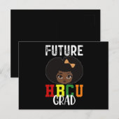 Toekomst HBCU Afstudeerder Meisje Afstuderen Zwart Briefkaart (Voorkant / Achterkant)