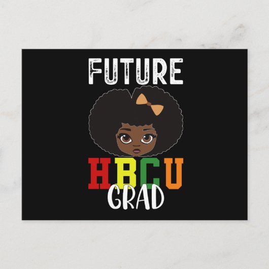 Toekomst HBCU Afstudeerder Meisje Afstuderen Zwart Briefkaart (Voorkant)