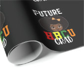 Toekomst HBCU Afstudeerder Meisje Afstuderen Zwart Cadeaupapier (Rol Hoek)