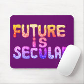 TOEKOMST IS BIJZONDER IN oranje EN paars Muismat (Met muis)