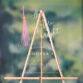 Toekomst is Bright Light Pink Tassel Afstudeerder  Acryl Bord (Neutraal)