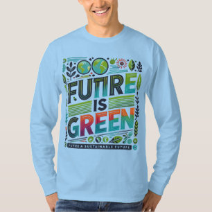Toekomst is Groen — Eco Pop Typografie T-shirt