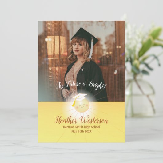 Toekomst is heldere aankondiging van Afstuderen (Staand voorkant)