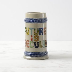 TOEKOMST IS SECULIERE cartoon letters Bierpul