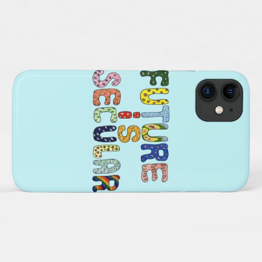 TOEKOMST IS SECULIERE cartoon letters Case-Mate iPhone Case (Achterkant (horizontaal))