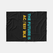 Toekomst is toegankelijk braille Amerikaanse gebar Fleece Deken (Voorkant (Horizontaal))
