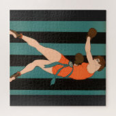 Toekomst is Vrouw 1920s Boks Illustratie Legpuzzel (Horizontaal)