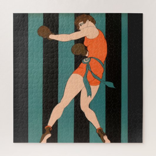 Toekomst is Vrouw 1920s Boks Illustratie Legpuzzel (Verticaal)