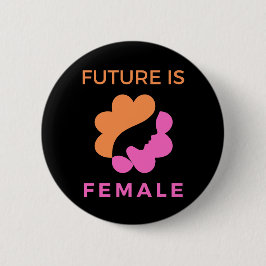Toekomst is Vrouw feminist Ronde Button 5,7 Cm