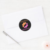 Toekomst is Vrouw feminist Ronde Sticker (Envelop)