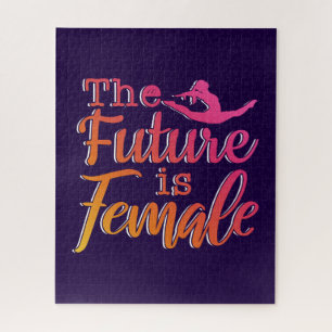 Toekomst is Vrouw Quote - Feministische gymnastiek Legpuzzel