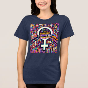 Toekomst is Vrouw Tri-Blend Shirt