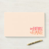 Toekomst is Vrouwelijke Post-It-notities Post-it® Notes (Op bureau)