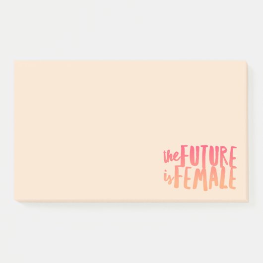 Toekomst is Vrouwelijke Post-It-notities Post-it® Notes (Voorkant)