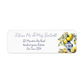 Toekomst meneer en mevrouw blauwe vaas citroenen b etiket (Voorkant)