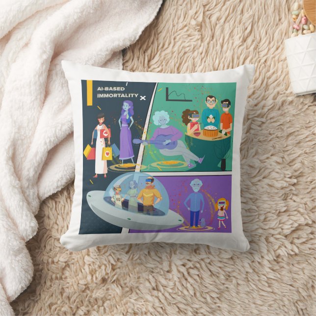 Toekomst met AI Comics - Familie Kussen (Deken)