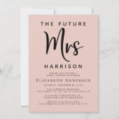 Toekomst mevrouw Blush Pink Vrijgezellenfeest Kaart (Voorkant)