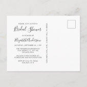 Toekomst mevrouw Blush Pink Vrijgezellenfeest Uitnodiging Briefkaart (Achterkant)