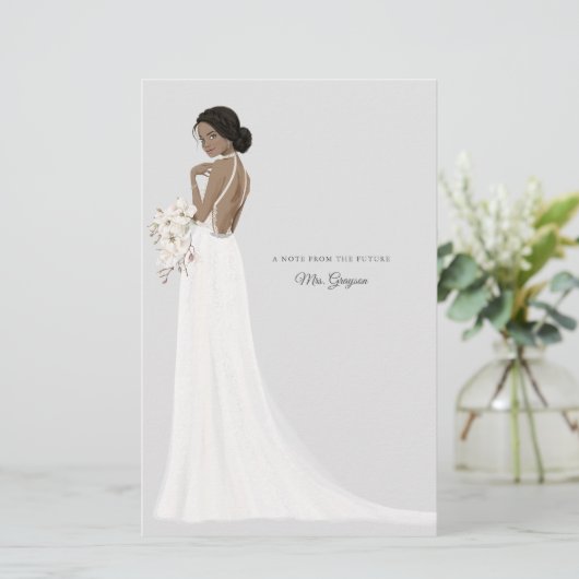 Toekomst mevrouw Bride - Hartelijk dank Briefpapier (Staand voorkant)