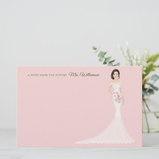 Toekomst mevrouw Bride - Hartelijk dank Briefpapier (Staand voorkant)