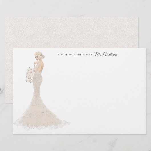 Toekomst mevrouw Bride - Hartelijk dank Briefpapier (Voorkant / Achterkant)