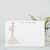 Toekomst mevrouw Bride - Hartelijk dank Briefpapier (Staand voorkant)