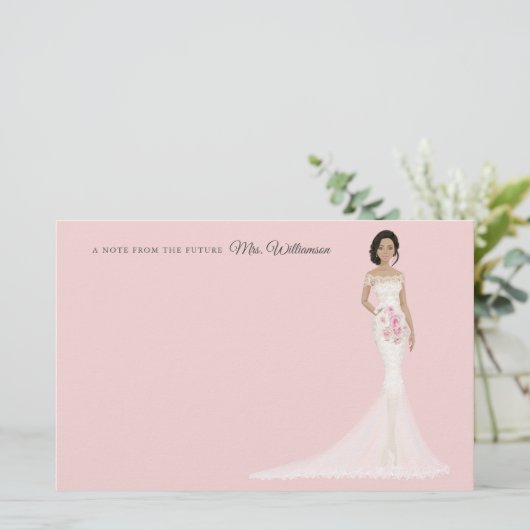Toekomst mevrouw Bride - Hartelijk dank Briefpapier (Staand voorkant)