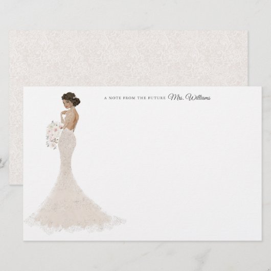 Toekomst mevrouw Bride - Hartelijk dank Briefpapier (Voorkant / Achterkant)