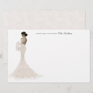 Toekomst mevrouw Bride - Hartelijk dank Briefpapier