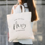 Toekomst mevrouw bruid bruiloft kalligrafie tote bag<br><div class="desc">De toekomstige Mrs. Bride bruiloft kalligrafie Canvas tas bevat leuke en  kalligrafie,  samen met de bruid om de nieuwe achternaam te zijn.</div>