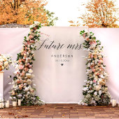 Toekomst mevrouw Elegant kalligrafie Vrijgezellenf Wandkleed