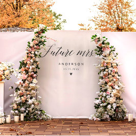 Toekomst mevrouw Elegant kalligrafie Vrijgezellenf Wandkleed