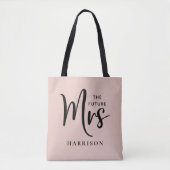 Toekomst mevrouw Gepersonaliseerde Blush Pink Tote Bag (Voorkant)