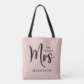 Toekomst mevrouw Gepersonaliseerde Blush Pink Tote Bag (Achterkant)