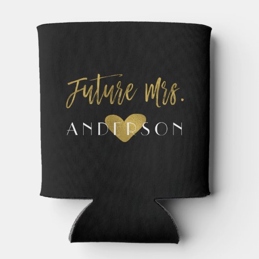 Toekomst mevrouw Gold Foil bruid Koelbox Blikjeskoeler (Achterkant)