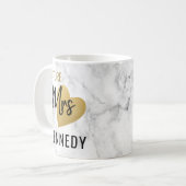 Toekomst mevrouw Gold Heart en Marble Koffiemok (Voorkant links)