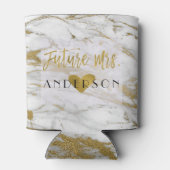 Toekomst mevrouw Gouden folie en witte marmeren br Blikjeskoeler (Achterkant)