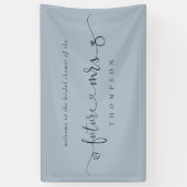 Toekomst mevrouw Ring Hearts Dusty Blue Vrijgezell Spandoek (Verticaal)