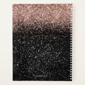 Toekomst mevrouw Roos Gold Glitter Black Sparkle W Planner (Achterkant)