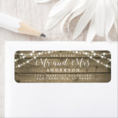 Toekomst : mevrouw Rustic Lights Wedding Return Etiket (Insitu)